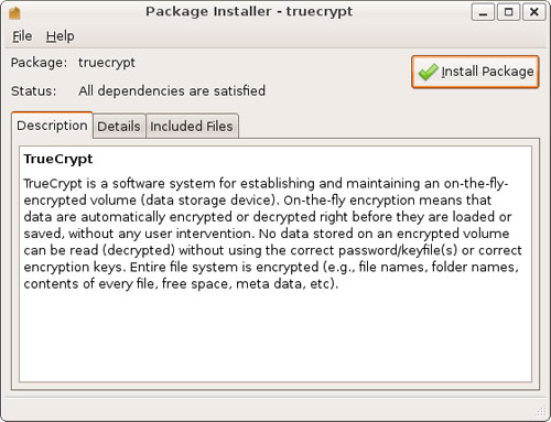 Install TrueCrypt